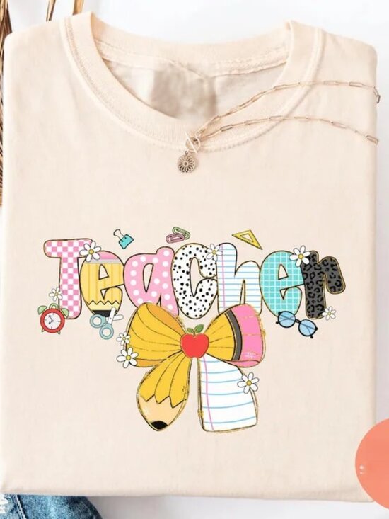 Tops - Cute Teacher Shirt, Back To School Tee, Teacher Gift Shirt